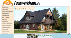 Desktop Screenshot of fachwerkhaus.de